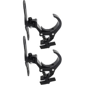 2Pcs Stage Light Clamps, Adjustable Stage Hook Clamp, Theatre Heavy Duty Clamp Stage Light Clamp, Anti-skid Rotation Lighting Fixture Truss Clamp for Spots Lights Stage, Style A Black