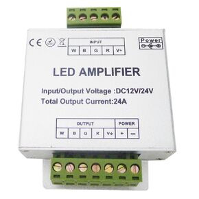LEDENET? RGBW Amplifier 24A Data Signal Repeater 4CH Channels Circuit Aluminum Shell for RGBWW LED Lights Strip 12V 24V