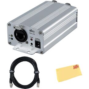 Chauvet DJ DMX-AN2 Multipurpose Art-Net/sACN Node Bundle with DMX Cable and Austin Bazaar Polishing Cloth