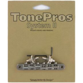 Replacement AVR2 Tune-O-Matic Bridge With Standard Nashville Post Nickel