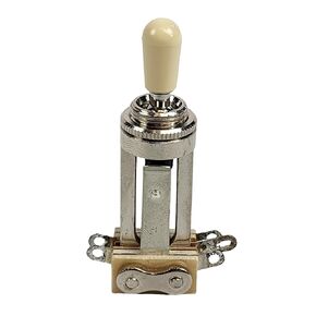Switchcraft 3-Way Toggle Switch w/Genuine Tip, Long Frame for Gibson Les Paul Electric Guitar (Cream Tip)