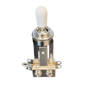 Switchcraft 3-Way Toggle Switch w/Genuine Tip, Long Frame for Gibson Les Paul Electric Guitar (Cream Tip)