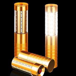 2 PCS LED Strobe Baton Lights Bottle Service Rechargeable Light, Reusable Handheld Champagne Bottle Light Topper for Party Nightclub Bar Wedding Concert Festival Activity (Silver, 2 Pack)