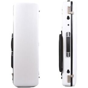 حافظة كمان بالحجم الكامل 4/4 من ألياف الكربون مستطيلة بقفل برمز صندوق كمان خفيف الوزن ملون مع حقيبة كمان بحزام قوي (أسود)، حافظة - 39 MN in Kuwait