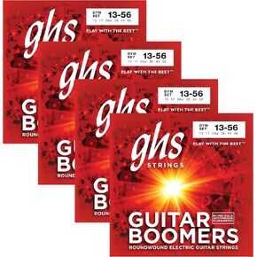 GHS Strings Guitar Boomers - Nickel Plated Electric Guitar Strings - DYM SET - Wound G - Medium (.013-.056) - Pack of 4 SETS