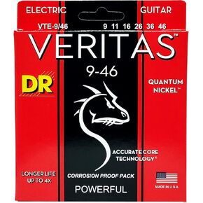 DR Strings VERITAS Electric Guitar Strings (VTE-9/46),Silver