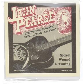 John Pearse JP3050 Pure Nickel Acoustic Guitar Strings, Medium
