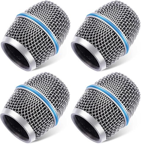 4PCS Black Microphone Ball Head Mesh Grill, Mic Grille Replacement Compatible with SM58 SM58S SM58LC BETA58 BETA58A BETA87A (Fit for Beta58A) in Saudi Arabia