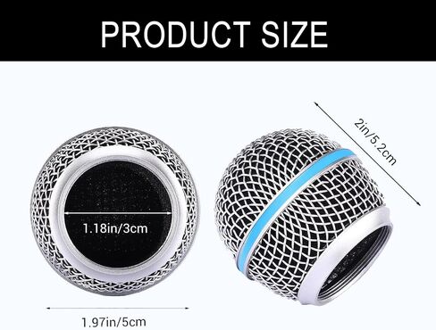 4PCS Black Microphone Ball Head Mesh Grill, Mic Grille Replacement Compatible with SM58 SM58S SM58LC BETA58 BETA58A BETA87A (Fit for Beta58A) in Saudi Arabia