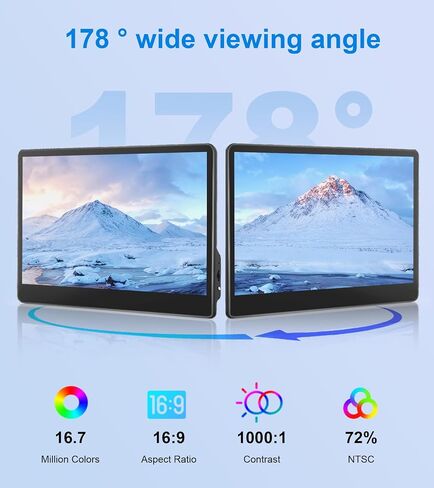 شاشة لمس 15.6 بوصة، FHD 1920×1080 IPS شاشة كمبيوتر محمول تعمل باللمس HDMI VGA DVI شاشة تعمل باللمس تدعم حامل VESA متوافق مع أجهزة الكمبيوتر المحمولة PC PS5/4 in Saudi Arabia