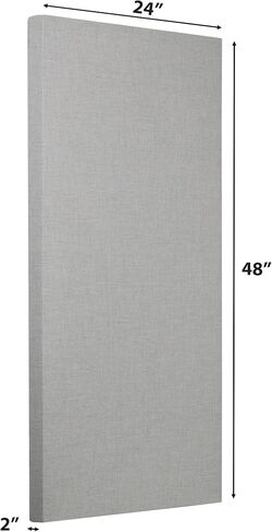 ATS Acoustics Sound Absorbing Acoustic Panel Fire Rated Professional Studio Quality 24" x 48" x 2" (Platinum) in Kuwait