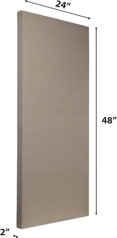 ATS Acoustics لوحة صوتية ممتصة للصوت بجودة استوديو احترافية مقاومة للحريق مقاس 24 بوصة × 48 بوصة × 2 بوصة (بلاتينية) in Kuwait