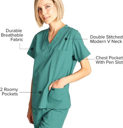 Dagacci Scrubs Medical Uniform Women and Man Scrubs Set Medical Scrubs Top and Pants in Saudi Arabia