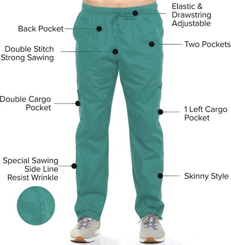 Dagacci Scrubs Medical Uniform Women and Man Scrubs Set Medical Scrubs Top and Pants in Saudi Arabia