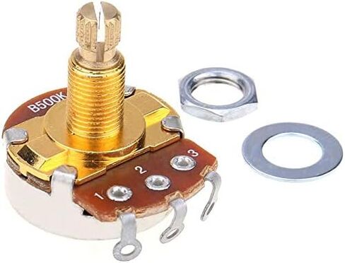 وعاء جيتار ذهبي برو بعمود كامل متري B500K، مقاييس الجهد المستدقة الخطية للجيتار الكهربائي/الباس، حزمة من 10 قطع in Kuwait