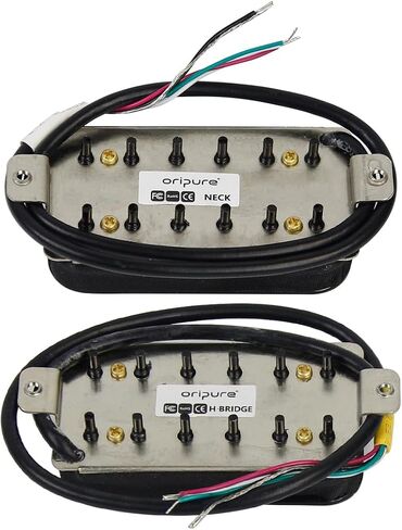OriPure High Output Alnico 5 هامبوكر بيك اب جسر الجيتار الكهربائي 16-17K، أسود in Kuwait