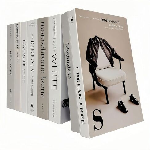 Ediactcyl 8 Pcs Decorative Books for décor: Faux Books for Decoration, Fake Book Stacks Display for Room Decor in Kuwait