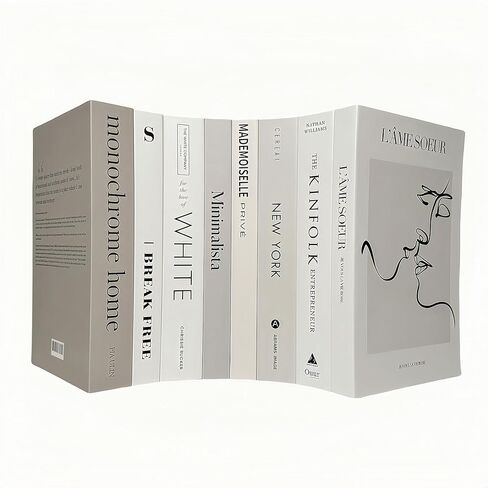 Ediactcyl 8 Pcs Decorative Books for décor: Faux Books for Decoration, Fake Book Stacks Display for Room Decor in Kuwait