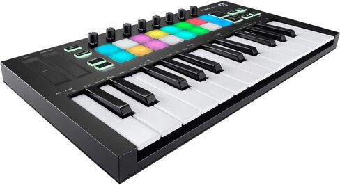 Novation Launchkey Mini MK3 25-Key MIDI USB وحدة تحكم بلوحة المفاتيح مع دواسة مستدامة (نمط البيانو) وحزمة كابل MIDI in Kuwait