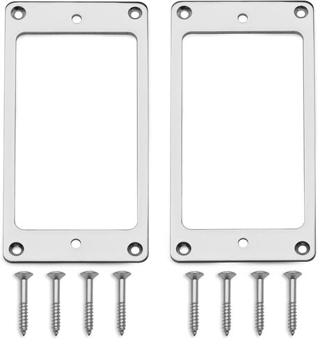 SAPHUE 2pcs Metal Humbucker Pickup Mounting Ring,70.5 * 39mm Bridge and Neck Pickups Cover Frame Replacement Compatible with Les Paul LP Style Electric Guitar or Precision Bass in Saudi Arabia