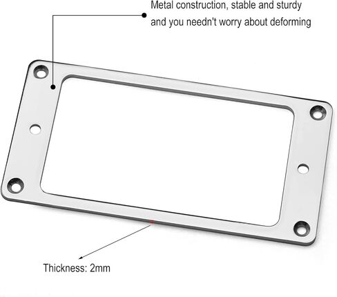 SAPHUE 2pcs Metal Humbucker Pickup Mounting Ring,70.5 * 39mm Bridge and Neck Pickups Cover Frame Replacement Compatible with Les Paul LP Style Electric Guitar or Precision Bass in Saudi Arabia