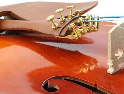 Tzong 4Pcs Gold Violin Fine Tuners for 4/4-3/4 Violin Metal String Adjuster Nickel Plated Anti Rust in Saudi Arabia