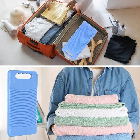MZD Plastic Rectangle Washboard Washing Clothes Board 50cm Long (Blue) in Saudi Arabia