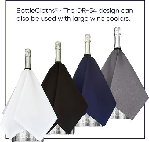 Original Collection, Bottle Cloth for Wine Chillers or Ice Buckets, Cotton, 54 cm, Center Hole, Stitched Circle (White, Pack of 1) in Saudi Arabia