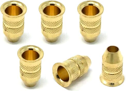 Chrome String-Through Body Ferrules Bullet Shape for Electric Guitar (Set of 6) SF150-CHR in Kuwait