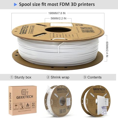 Geeetech Matte PLA Filament Dark Grey, 3D Printer Consumables, 1kg Spool (2.2lbs), Dimensional Accuracy +/- 0.03 mm, Fit for Most FDM Printer in Saudi Arabia