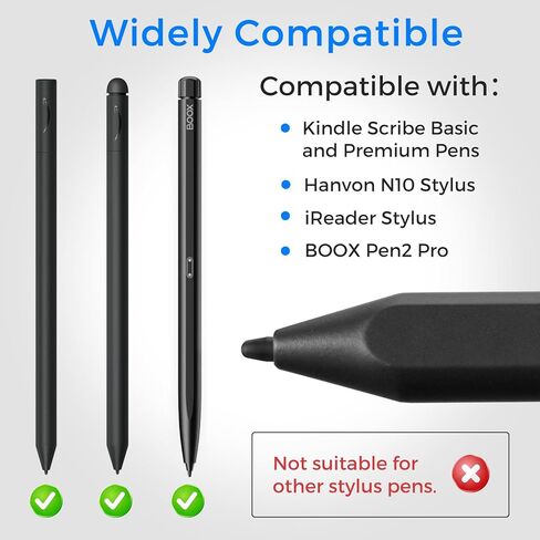 أطراف أقلام بديلة متينة من CoBak (20 قطعة) لأقلام Kindle Scribe Stylus - حساسية الضغط، دعم كتابة الإمالة، تأخر منخفض مع أداة إزالة السن لـ Kindle Scribe، Hanvon N10، قلم iReader in Saudi Arabia