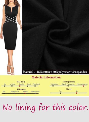 VFSHOW Womens Professional Work Business Front Zipper Bodycon Sheath Dress Sleeveless Slim Fitted Office Career Colorblock Crisscross Waist Pencil Dress (Red, XX-Large) 10720 RED XXL in Saudi Arabia