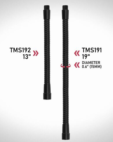 24-INCH Heavy-Duty Microphone Flexible Gooseneck Hose Arm - Mic Stand Mount Extension Tubes with Universal 5/8-27" Thread in Saudi Arabia
