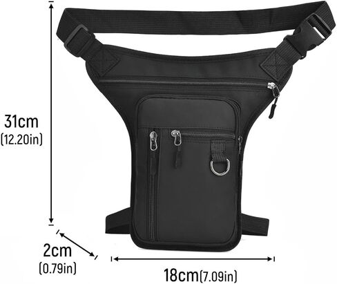 حقيبة الساق في الهواء الطلق قطرة الفخذ حقيبة دراجة نارية الخصر حقيبة متعددة جيوب تصميم حقيبة حزمة الموضة لركوب الدراجة ركوب الدراجات المشي لمسافات طويلة في الهواء الطلق السفر التخييم حقيبة يومية عادية (أسود) in Kuwait