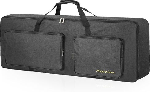 AKOZLIN مبطن 88 مفتاح حقيبة جيتار للوحة المفاتيح حقيبة بيانو كهربائية محمولة حقيبة قابلة للطي للوحة المفاتيح 88 ملاحظة 57.5 بوصة × 18 بوصة × 6.75 بوصة in Kuwait
