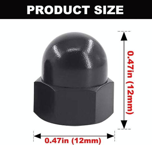 License Plate Retainer Screws/Nuts Compatible with Volvo S60 S40/ OEM Part 968458 (Screws onto Existing Stud) - Tall Dome/Acorn Head with Flange Stainless Steel Cap - 4 PCS in Saudi Arabia