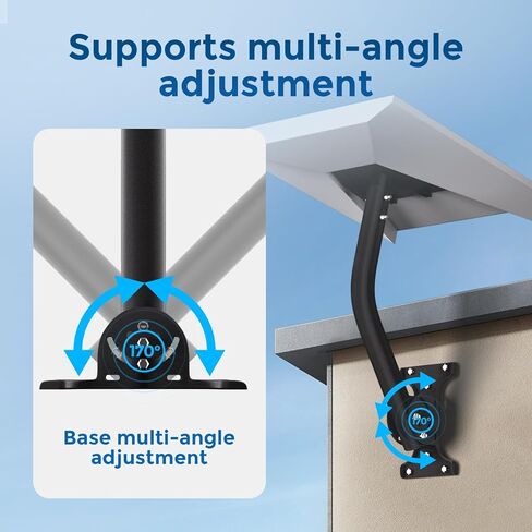 Starlink Mounting Pole Kit for V2 (Gen 2) - Adjustable Starlink Pole Mount Kit Bracket for Starlink Satellite Dish, Ideal for Roof/ Wall/ Ground Mounting,Rust-Resistant & Easy Installation Hardware in Kuwait