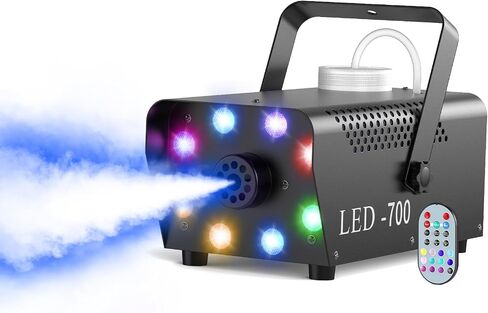 Fog Machine Halloween, 500W Smoke Machine with 14 LED Lights Color Effect, Wireless Remote Control, for DJ Parties Stage Outdoor Christmas Wedding, Over Temperature Protection in Saudi Arabia