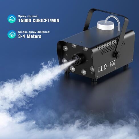 Fog Machine Halloween, 500W Smoke Machine with 14 LED Lights Color Effect, Wireless Remote Control, for DJ Parties Stage Outdoor Christmas Wedding, Over Temperature Protection in Saudi Arabia