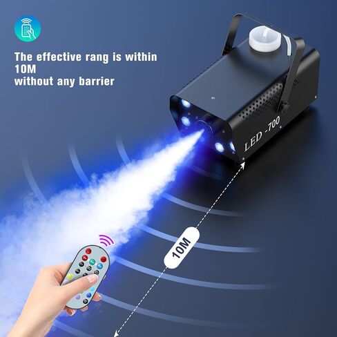 Fog Machine Halloween, 500W Smoke Machine with 14 LED Lights Color Effect, Wireless Remote Control, for DJ Parties Stage Outdoor Christmas Wedding, Over Temperature Protection in Saudi Arabia