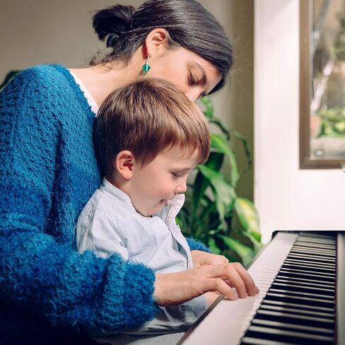 Starfavor 61 Key Kids Electric Keyboard Electronic Piano Small-Sized-Key with Power Supply, Built In Speakers, LED Screen, Microphone, Headphone (SEK-361) Gift for Kids Musical Instrument in Kuwait