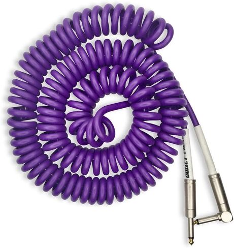 30 ft. Premium Vintage Coil Cable - Purple - Straight to Angle Chrome Bullet Connectors in Saudi Arabia