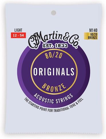 Martin Guitar Original Acoustic M140, 80/20 Bronze, Light-Gauge Guitar Strings in Saudi Arabia