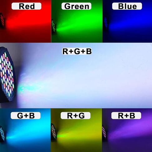 أضواء المسرح 36 أضواء LED الاسمية، إضاءة DJ داخلية لأحداث عيد الميلاد وديكورات الحفلات وعرض الموسيقى وحفلات الزفاف والديسكو، وجهاز التحكم عن بعد، وتحكم DMX بالصوت المنشط للحفلات في الهواء الطلق، عبوتان in Saudi Arabia
