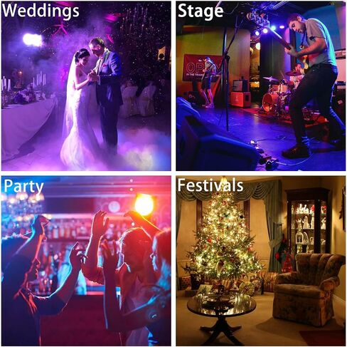 أضواء المسرح 36 أضواء LED الاسمية، إضاءة DJ داخلية لأحداث عيد الميلاد وديكورات الحفلات وعرض الموسيقى وحفلات الزفاف والديسكو، وجهاز التحكم عن بعد، وتحكم DMX بالصوت المنشط للحفلات في الهواء الطلق، عبوتان in Saudi Arabia