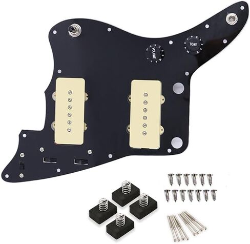 مجموعة أسلاك بيك جارد محملة بالجيتار للجيتار الكهربائي Jazzmaster مع التقاطات ملف واحد (أسود) in Kuwait