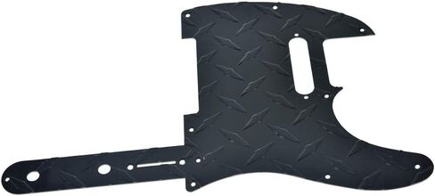 Dopro Metal Diamond Plate 8 Hole Modern Tele Pickguard with Diamond Plate Tele Control Plate and Screws for American/Mexican FD Telecaster Black in Kuwait
