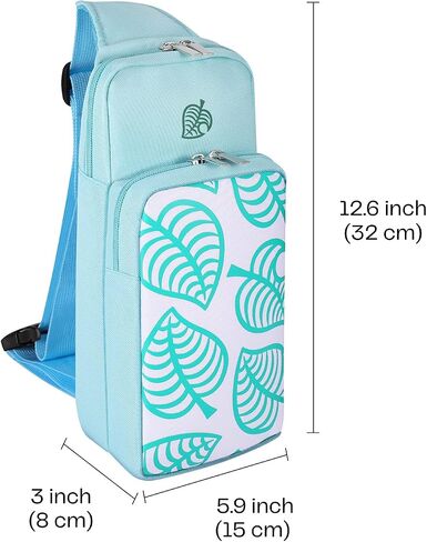 TNP Switch Bag, Travel Bag Compatible with Nintendo Switch & Switch Lite - Shoulder Bag Travel Case Portable Carrying Backpack Games Accessories Console & Dock Charger, Retro NES - Gray in Saudi Arabia