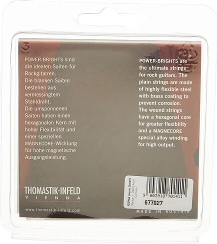 Thomastik-Infeld PB109 Power-Brights 6 String Magnecore Round Wound Set E, B, G, D, A, E, Natural in Kuwait