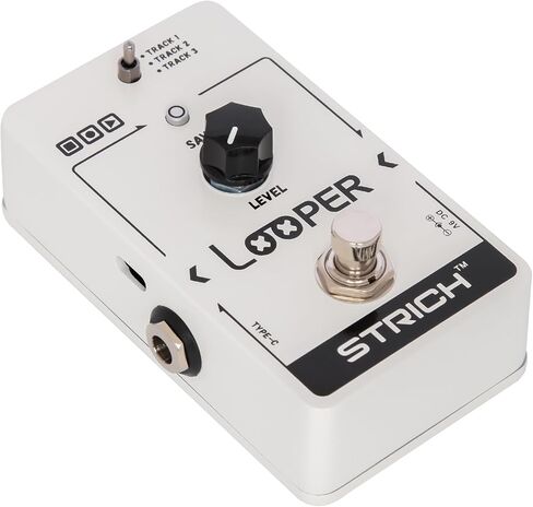 دواسة جيتار متينة مع 3 فتحات لحفظ المسارات الحلقية، USB لتصدير الصوت، 90 دقيقة، تجاوز حقيقي للجيتار الكهربائي، رمادي أبيض in Kuwait